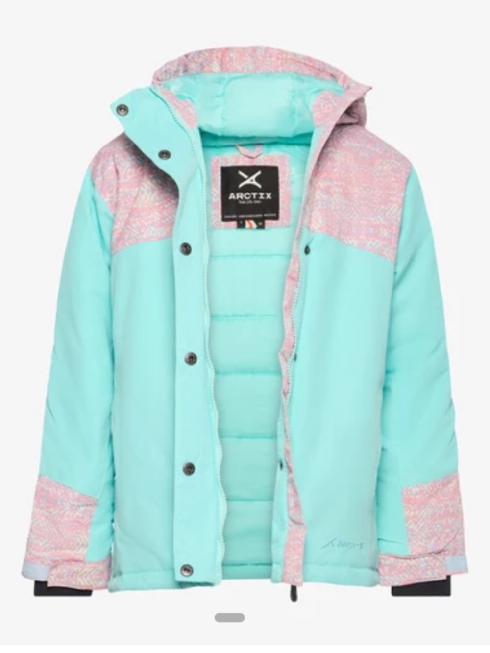 Arctix Kids Suncatcher Insulated Winter Jacket size 5T Aztec Opal blue wind-